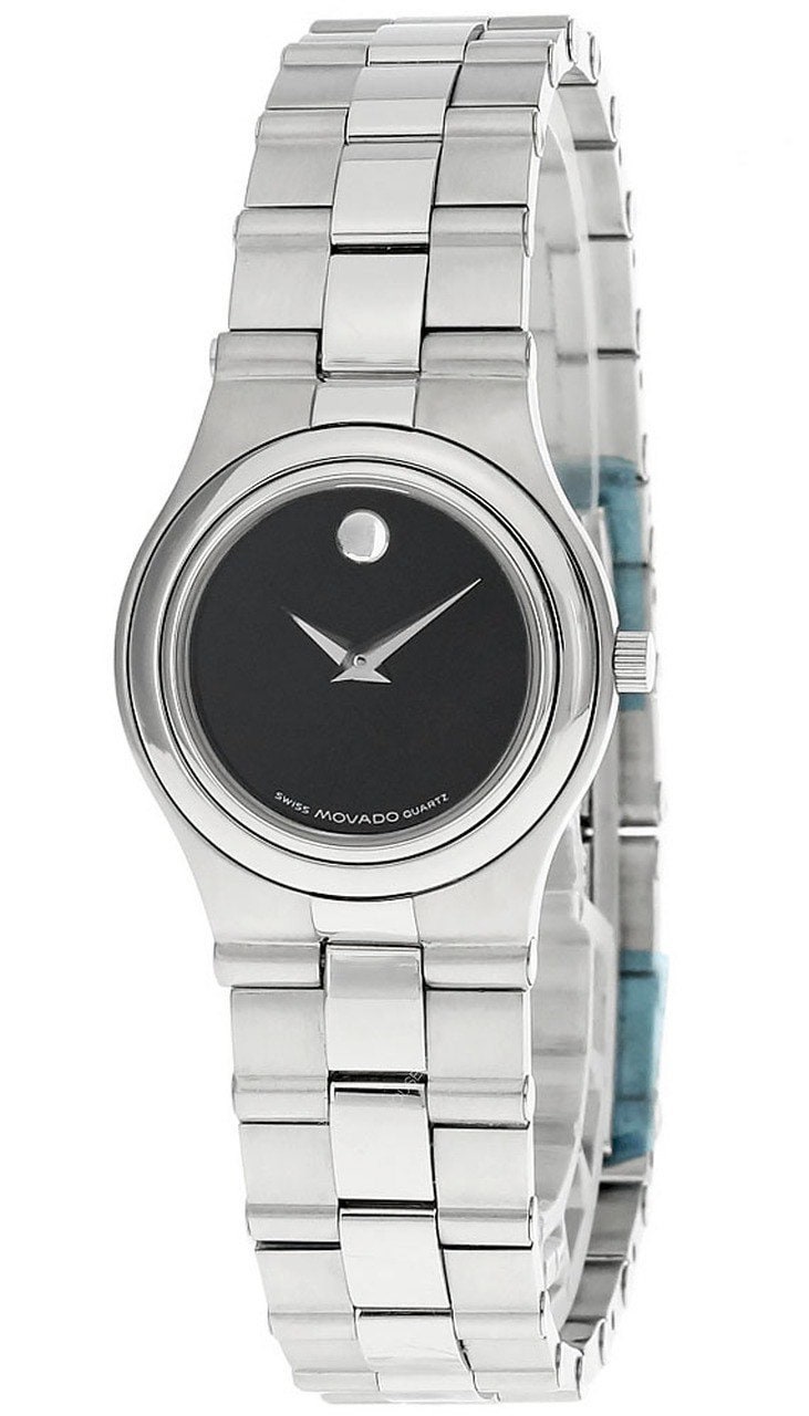 Ladies Movado museum silver watch with black face Etsy