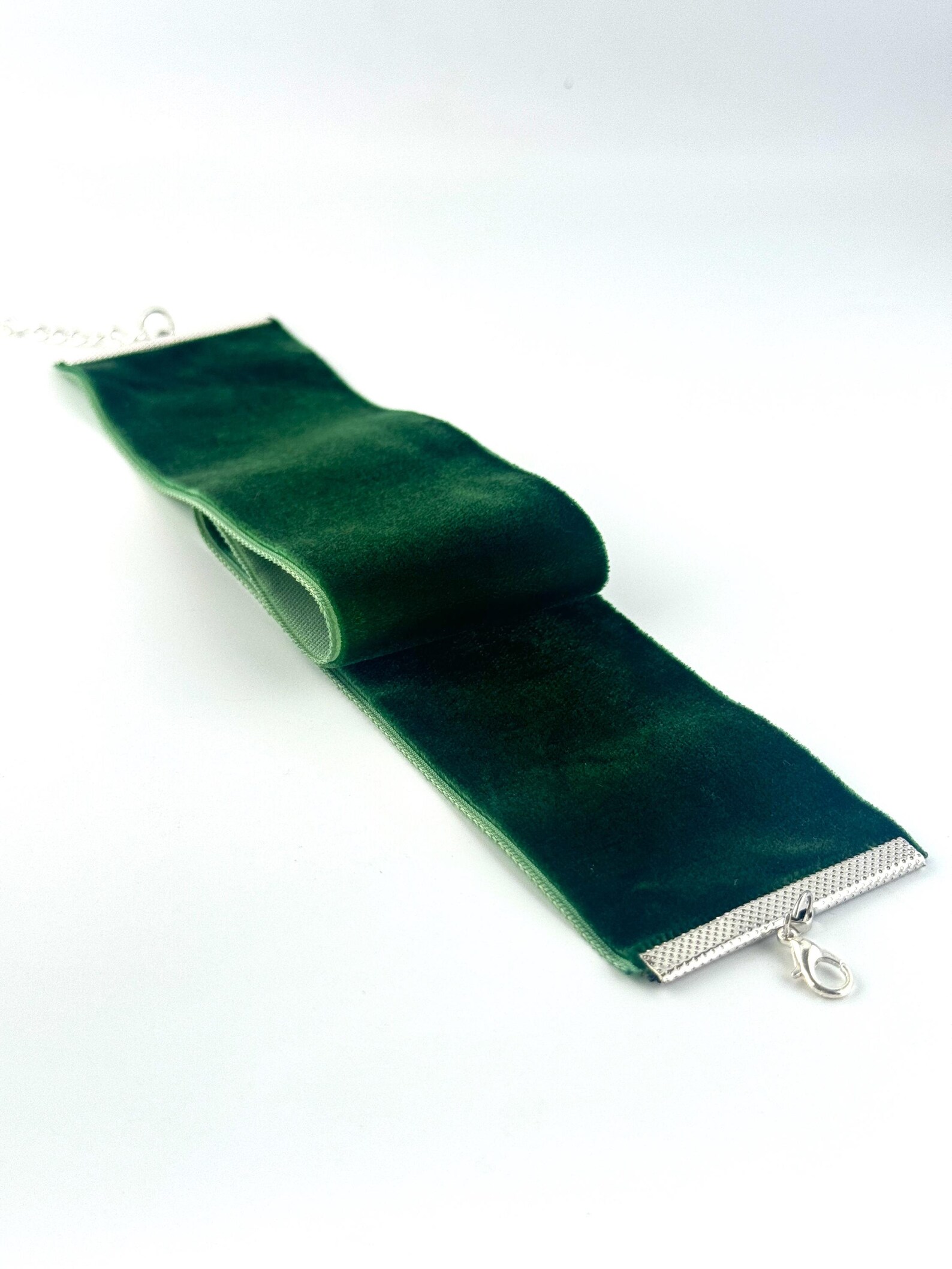 Dark Green Velvet Choker, Dark Green 2" Wide Green Velvet Choker, Neck ...