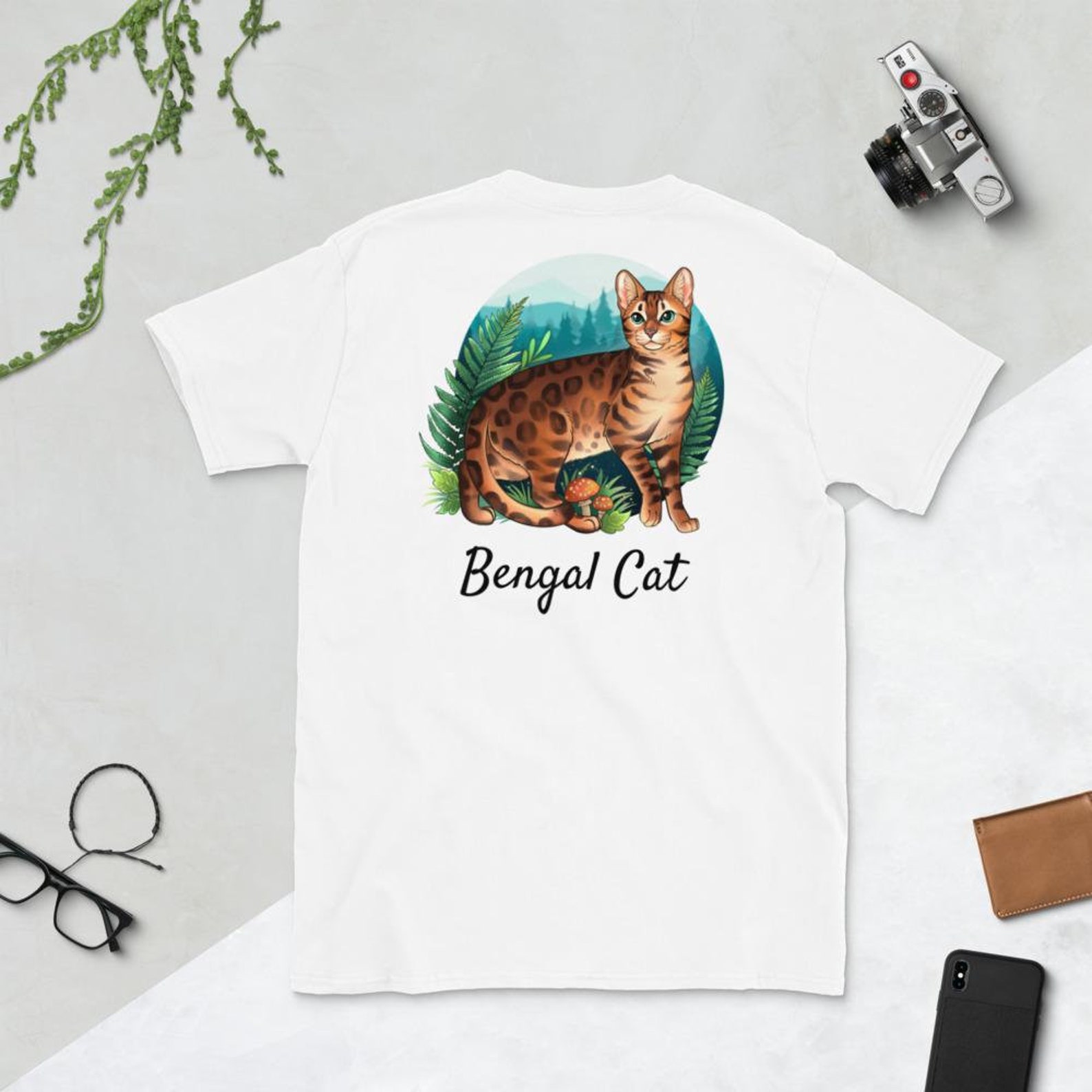 Bengal Cat Custom Unisex White TShirt Customize Cat TShirt Etsy