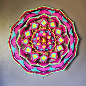 Mandala, Ojo de Dios, multicolor