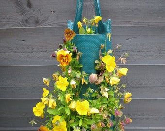 Bolsa de tela para flores - Maceta colgante