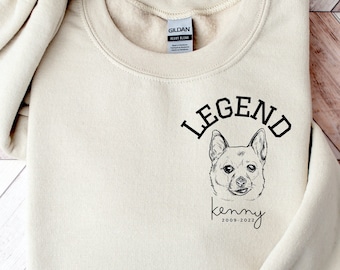 Pet Memorial Gift, Personalized Dog Memorial Shirt, Custom Pet Loss Keepsake, Pet Sympathy Gift, Custom Pet Memorial, Pet Sweatshirt