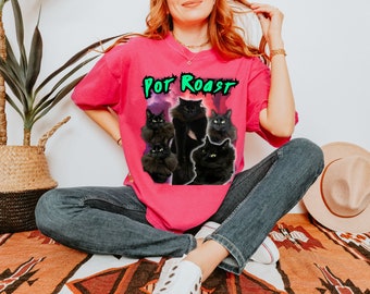 Custom Pet Vintage Washed Shirt: Comfort Colors Cat Tee, Retro 90s Dog T-Shirt, Personalized Pet Photo Prints Ideal for Pet Lovers