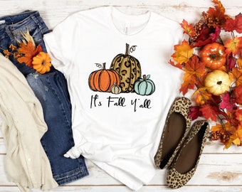 Its Fall Yall - Fall Sweatshirt for Women, Fall T-Shirt for Women Pumpkin T-Shirt, Pumpkin Sweatshirt Fall Crewneck Women Thanksgiving Shirt