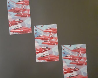 RED ARROWS flexible fridge magnets! 2.5 x 2 inches