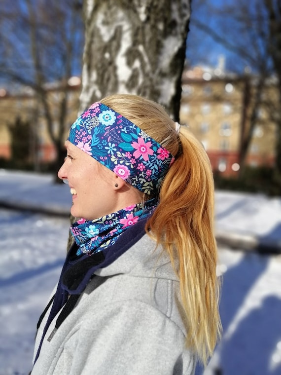 Floral Sport Headband for Running Workout Yoga Grip Moisture Wicking Floral Workout Headband: Stretchy Moisture-wicking Hair  main image 3
