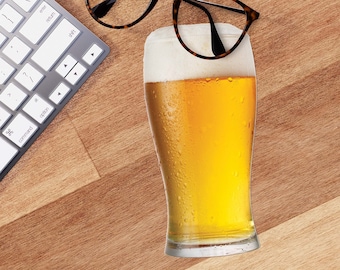 Beer Pint Glasses Cloth | Ultra-Soft Microfiber Lens Cleaning Cloth for Specs and Screens | Fun Gift for Him 17 x 8 cm