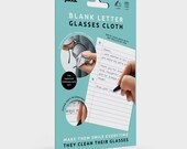 Personalised Letter Microfiber Glasses Cloth | with Writable Surface | Custom Note Gift | Soft Lens Cleaner for Specs and Screens