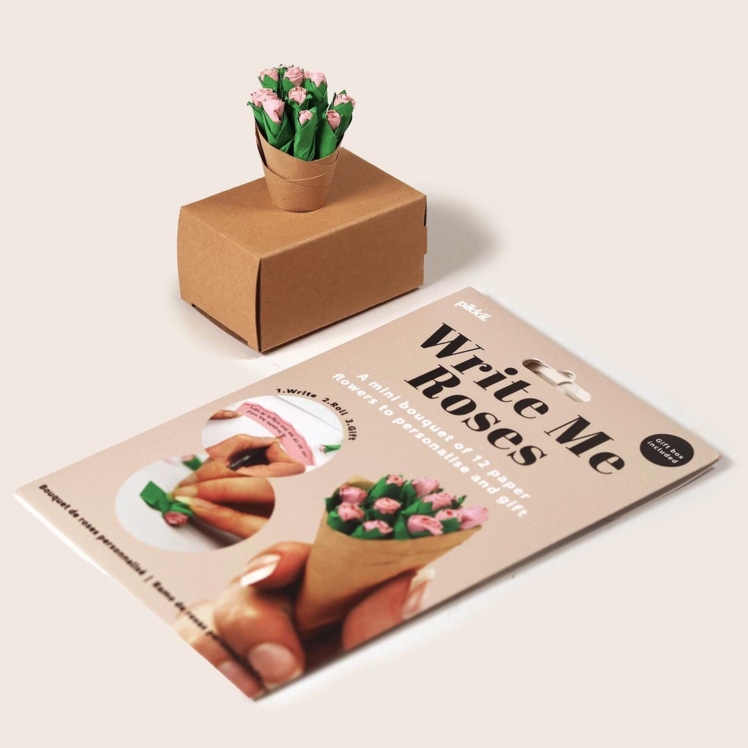 Write Me Roses Kit Write Me Roses | DIY Paper Flower Kit With 12 Pre Cut Blooms and Gift ...