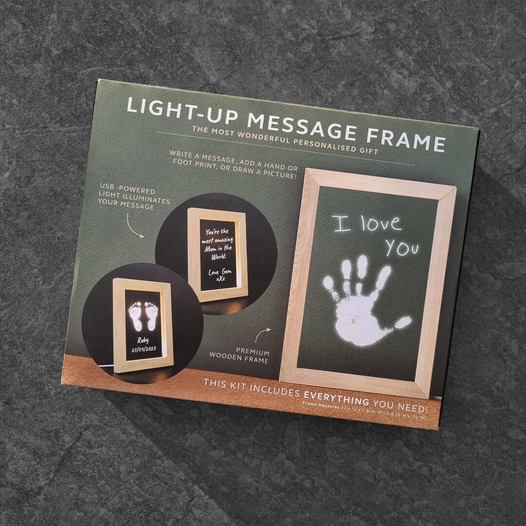 Light up Message Frame | DIY Kit Personalised Gift for New Parents ...