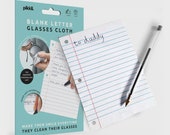 Personalised Letter Glasses Cloth | Ultra-Soft Microfiber Lens Cleaning Cloth for Screens and Glasses | Custom Message Gift Keepsake