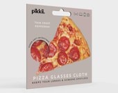 Pizza Lens Cleaning Cloth | Microfiber Lens Cleaning Cloth for Glasses and Screens | Fun Pepperoni Design | Novelty Specs Cleaner