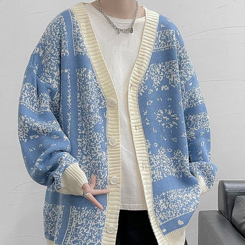Long Sleeve Paisley Sweater Cardigan - Etsy