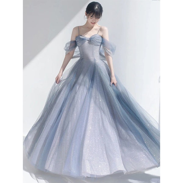 Strap Detail Glitter Tulle Dress