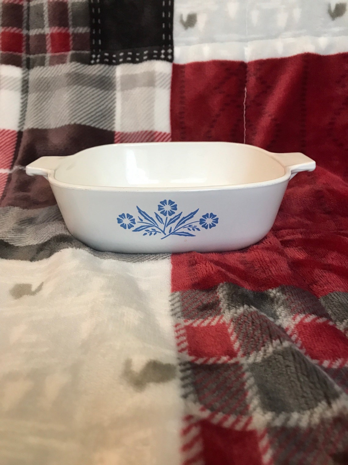 Corning Ware 1 Quart Casserole Dish Blue Cornflower Design OBO Etsy