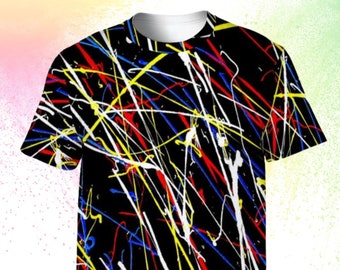 Abstract Pollock Art T-shirt | Modern Expressionist Tee