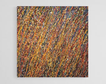 Arte abstracto / Arte acrílico / Lienzo estilo Pollock Home Decor
