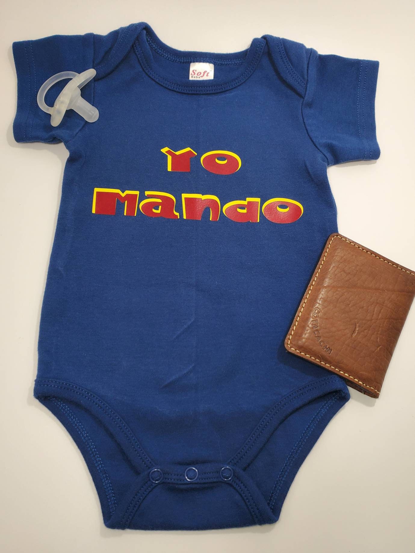 Baby Boy blau Outfit in Spanisch, Latino Baby Boy Body, Baby Boss