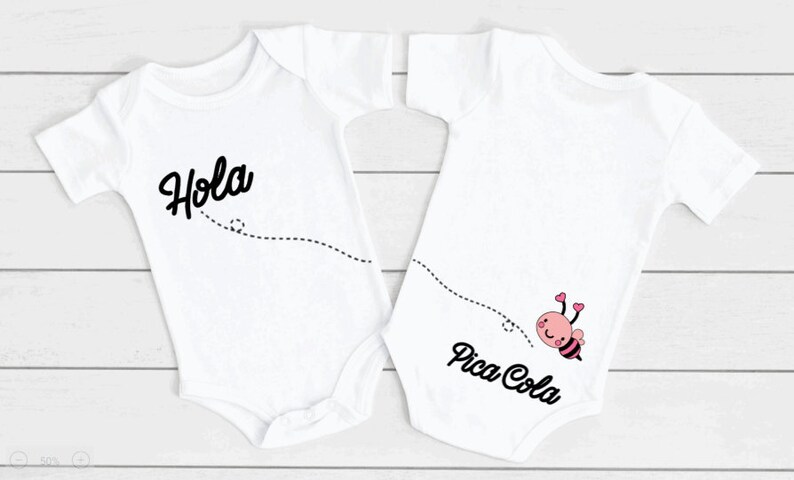 Latino Baby Onesie Gift for Baby Boy Hola Pica Cola Onesie Baby Boy Outfit Funny Onesie Baby Outfit in Spanish