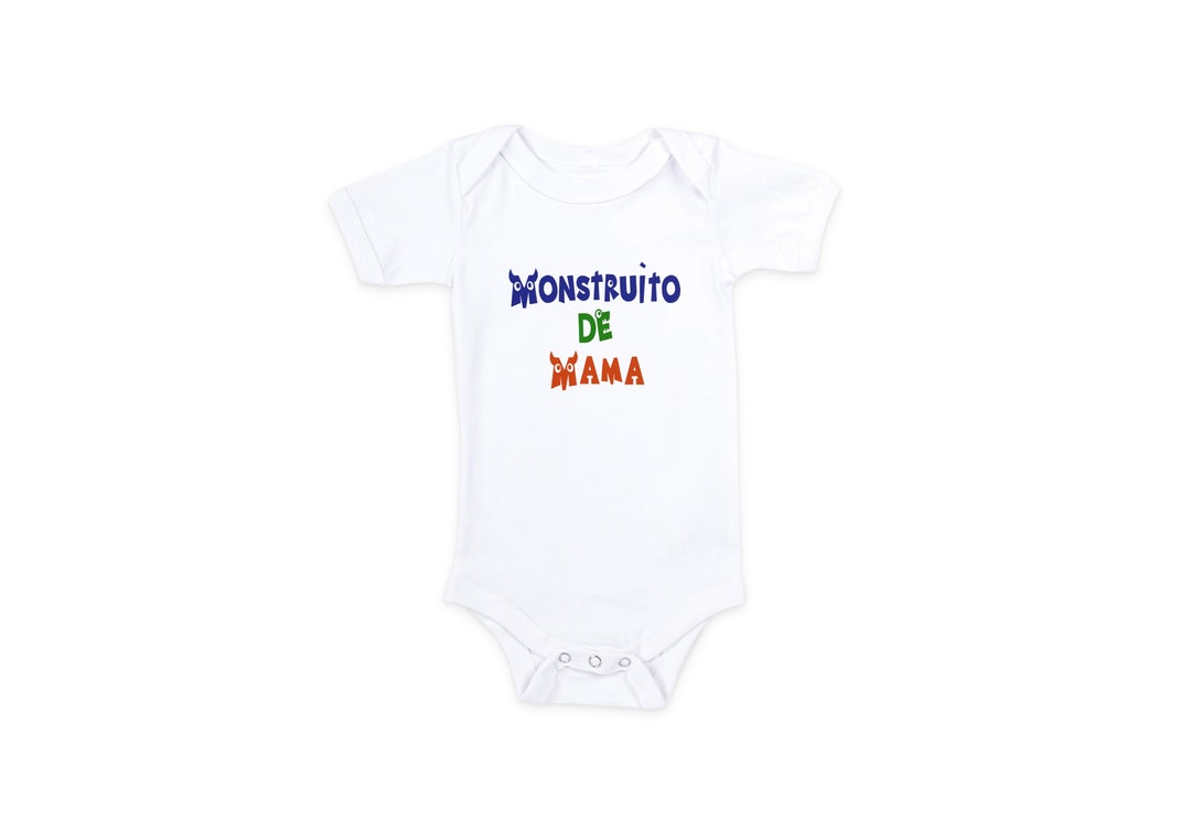 Little Monster Boy Latino Onesie, Baby Clothes in Spanish, Funny Onesie