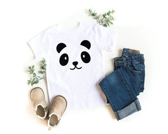 T-shirt Panda pour tout-petits, cadeau Panda Toddler, haut panda, vêtements mignons panda bébé, chemise Panda Face