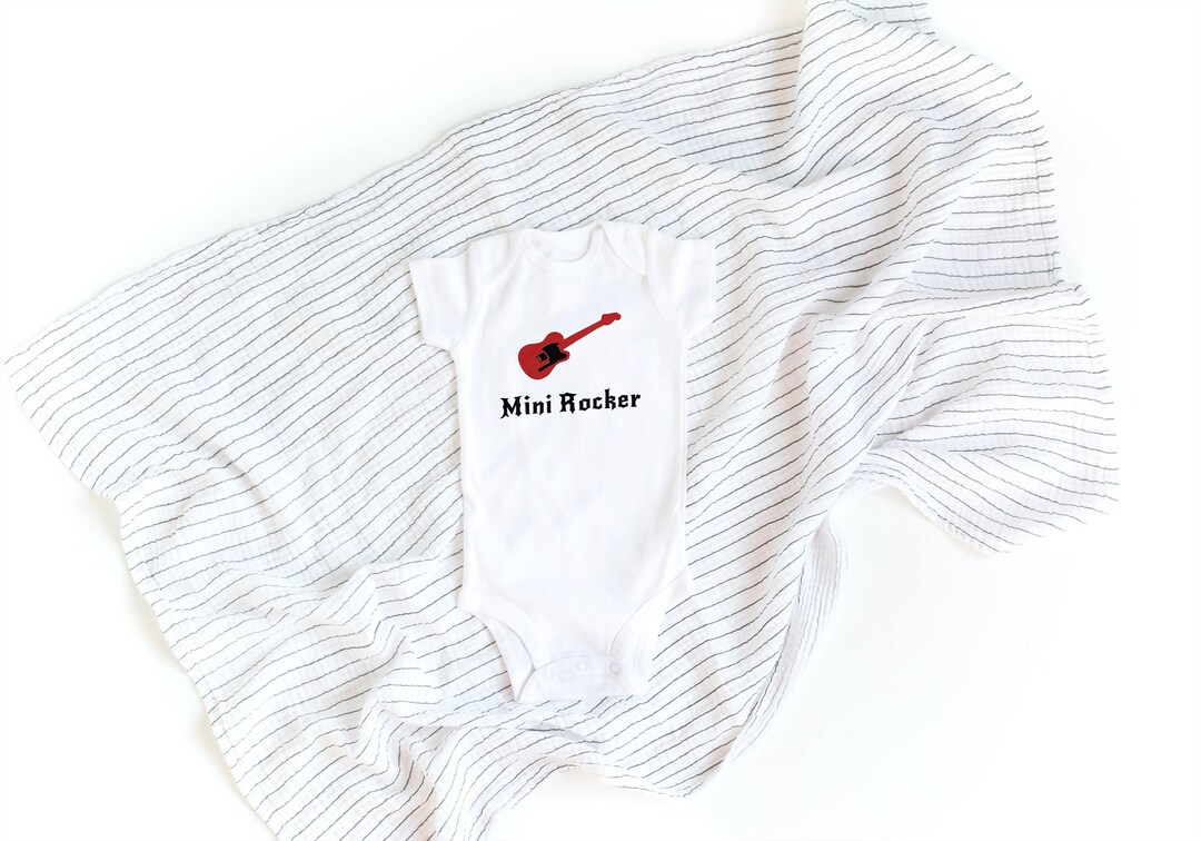 Rock and Roll Baby Onesie Mini Rocker Outfit Electric Guitar Etsy France