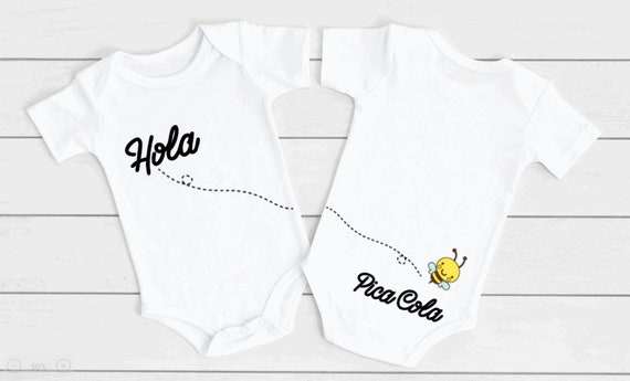 Hola Pica Cola Onesie, Baby Boy Outfit, Regalo para Baby Boy, Baby Outfit  en español, Latino Baby Onesie, Funny Onesie -  España