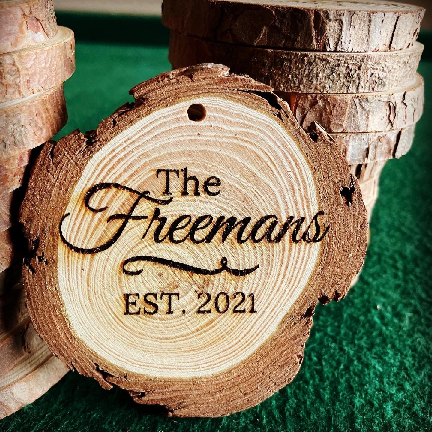 Personalized Wooden Wedding Favors Laser Engraved Rusting Etsy
