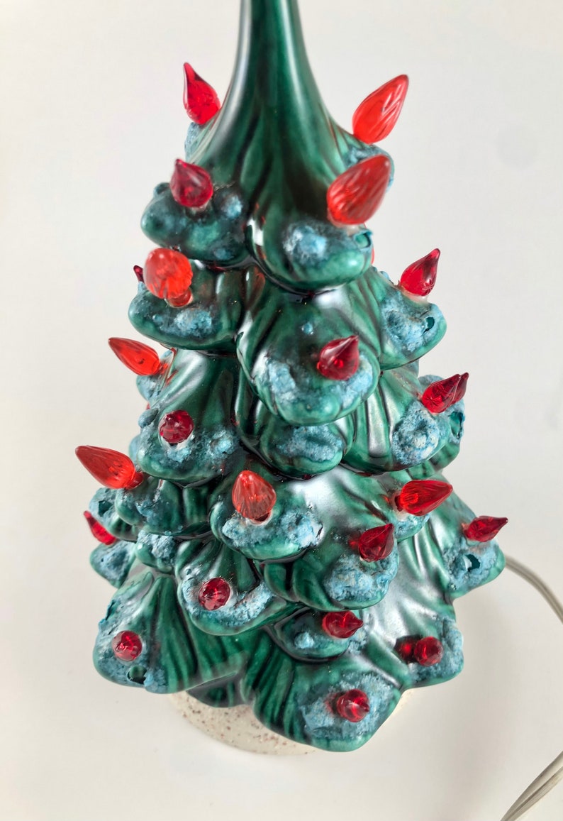 Vintage Ceramic Lighted Christmas Tree Tabletop Ceramic Etsy