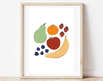 Fruits Keuken Print, Digitale Download, Afdrukbare Kunst