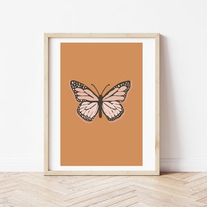 Boho Mariposa Impresión, Descarga Digital, Arte Imprimible
