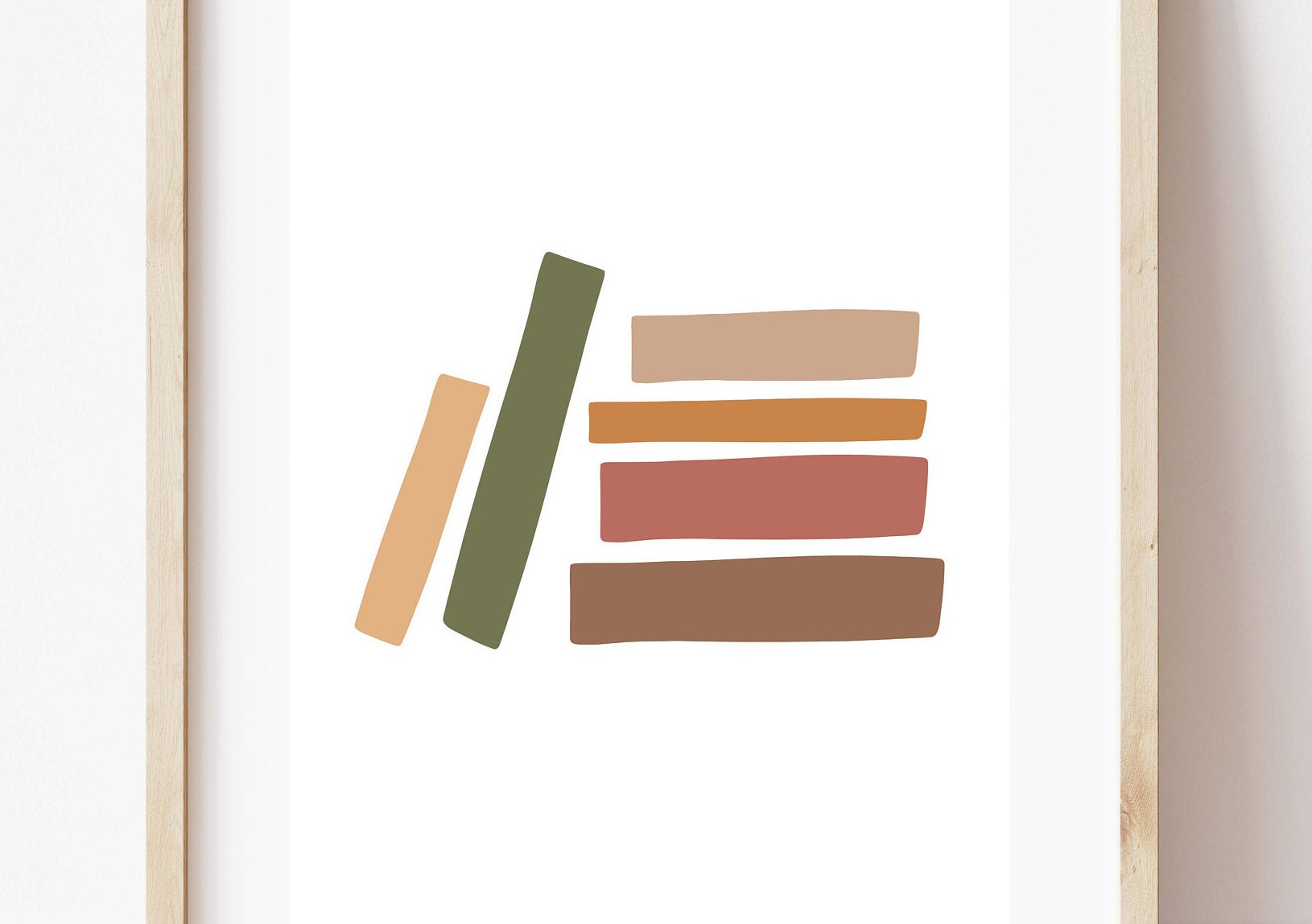 Book Stack Print Book Stack Print, Pink, Digital Download, Printable Art - Etsy