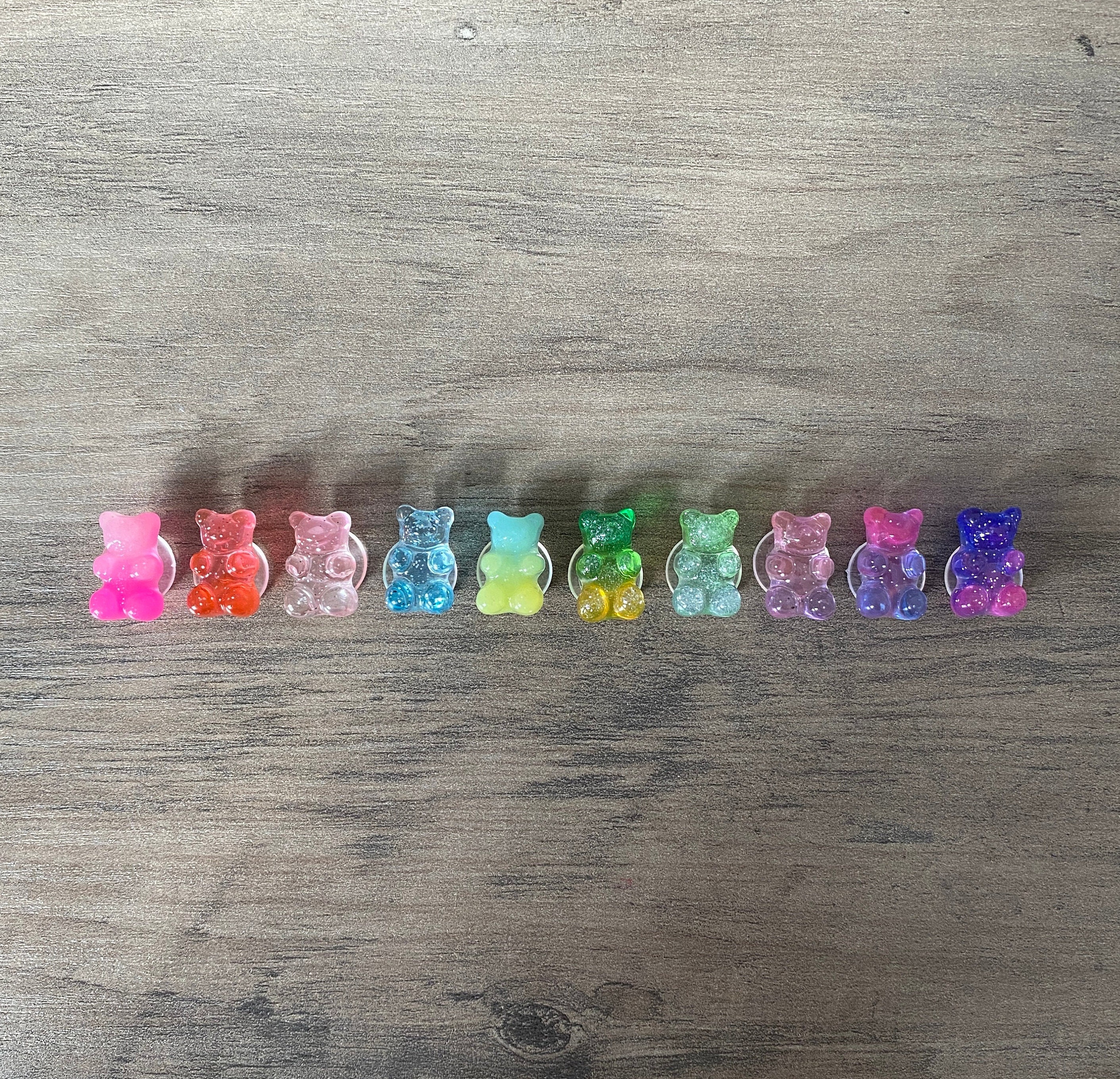 Glittery Gummy Bear Croc Charms | Set of 10 Charms or Set of 2 Charms