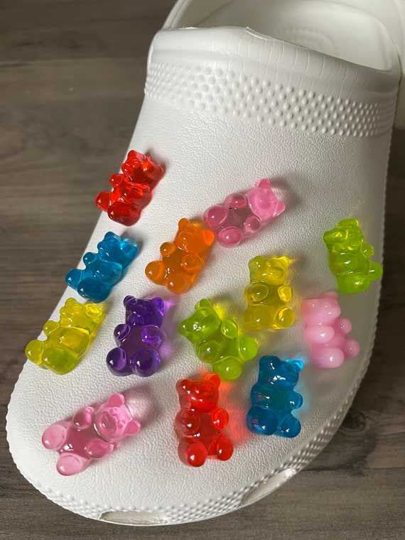 3D Gummy Bear Croc Charms- Set Of 8 - Handmade