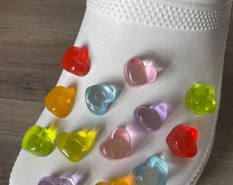 Rainbow Jelly Shoe Charm Set | Set of 7 Charms