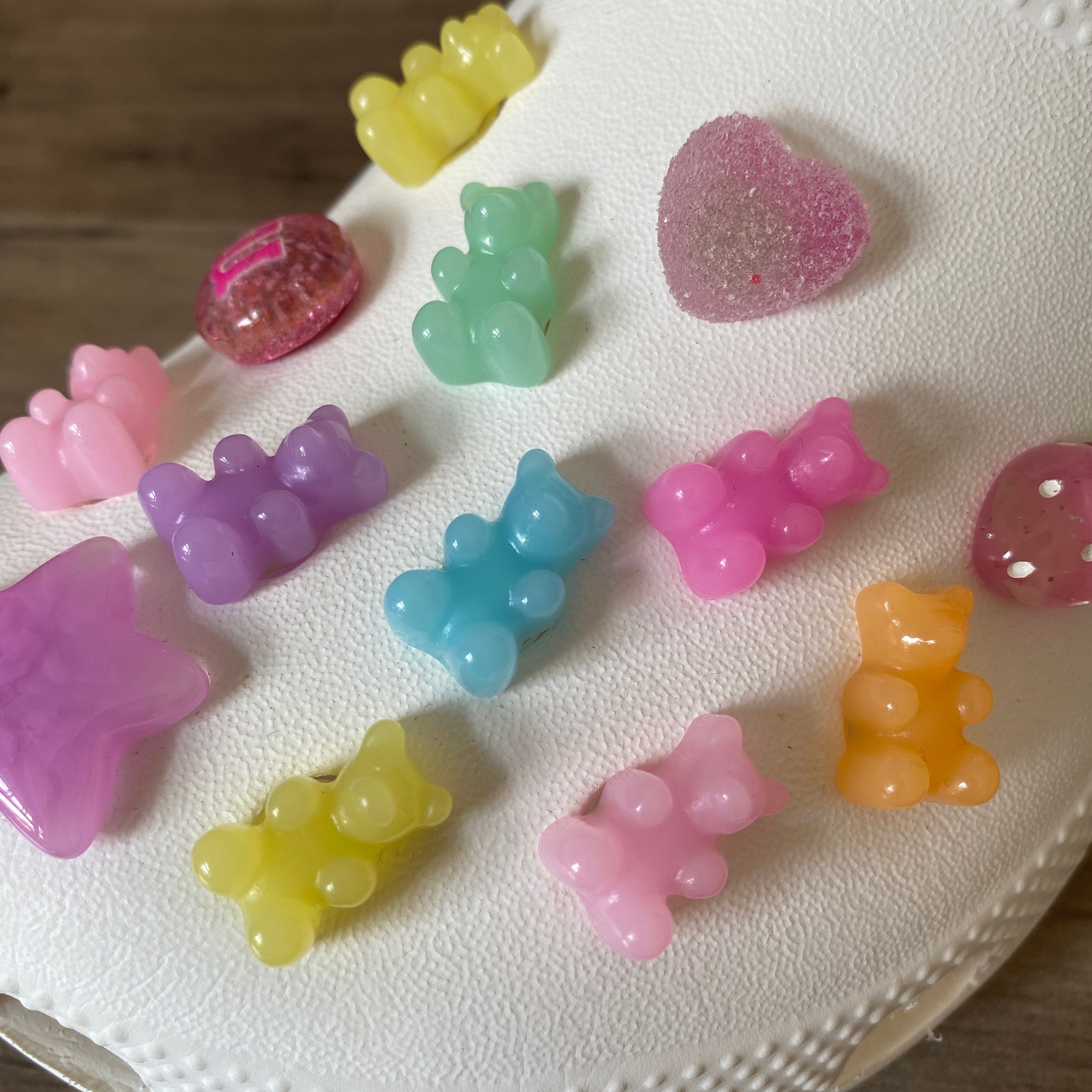 Gummy Bear Croc Charms! 🐻 ✨ #diycrafts #charms #resincrafts #resin  #craftideas #gummybear #crocs 