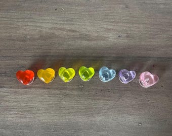 Rainbow Jelly Shoe Charm Set | Set of 7 Charms