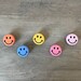 Retro Rainbow Smiley Face Croc Charm Set | Set of 5 Charms 