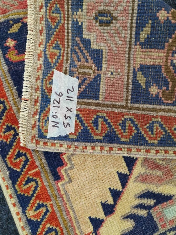 Small Rug 2x3 Feet, 18x40 Inch, Oushak Rug, Vintage Rug, Turkish Rug, Small  Anatolian Rug, Handmade Rug, 46x103 Cm,6689 