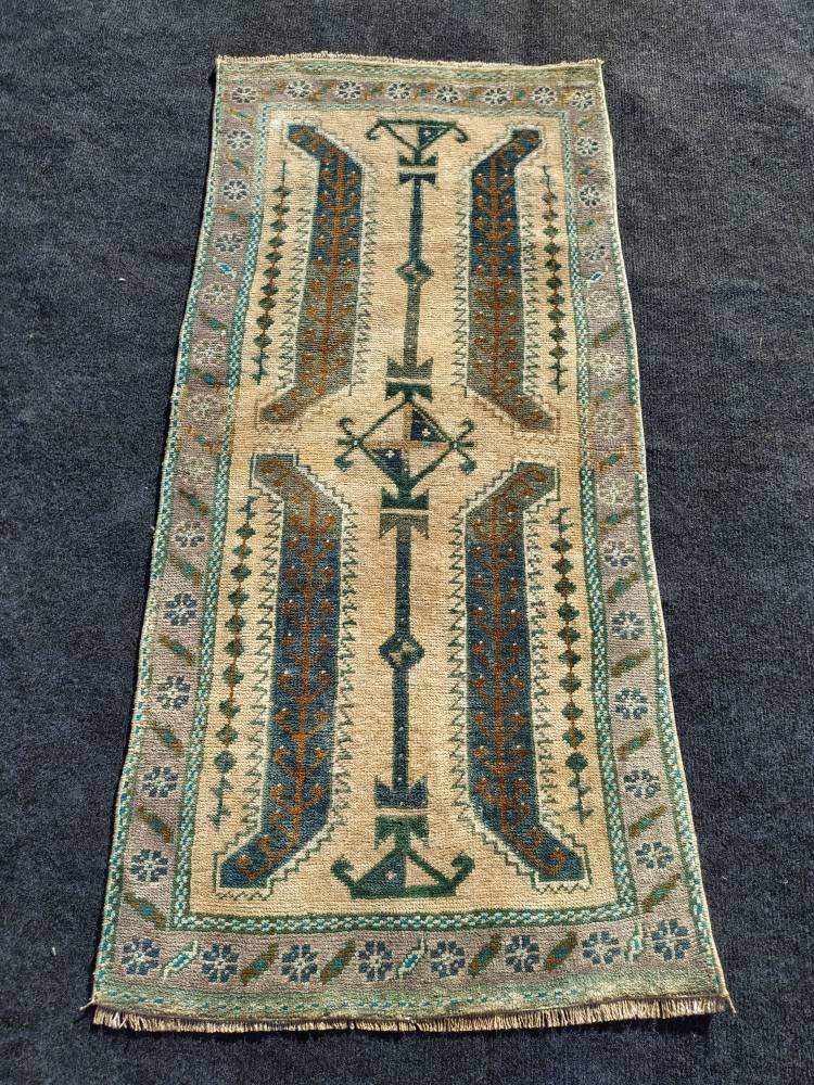 Small Turkish Rug Small Entry Rug Small Rug Small Oriental Rug 1.5x3.2 ft Doormat Small Oushak Rug Small Vintage Rug