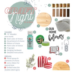 BUNDLE for 2-- Craft Night in a Box for TWO people//craft night, friend night, date night, ladies night, wine night, DIY