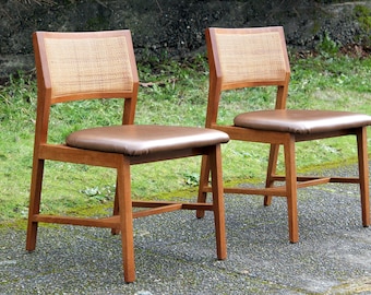 Free Shipping - Pair Vintage Edward Wormley for Dunbar Mid Century Side Chairs