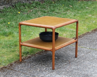 Free Shipping - Ward Bennett for Brickel Associates Leather Side Table