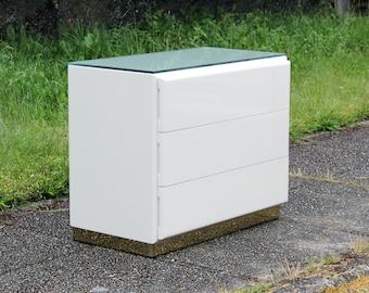 FREE SHIPPING - Vintage Milo Baughman for Thayer Coggin Ivory Lacquered Dresser Cabinet