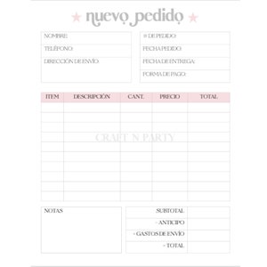 ORDER FORMAT