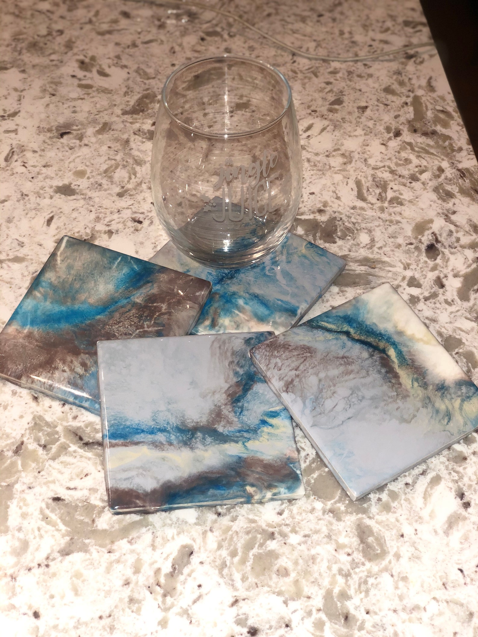 Individuelle Fliesen untersetzer ViererSet Etsy