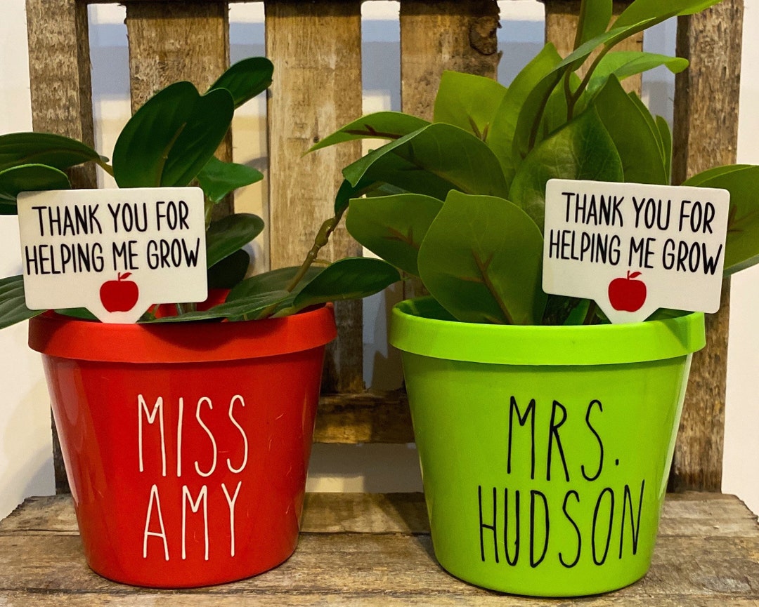 Thank You for Helping Me Grow Plant Gift for Teacher Rae Etsy