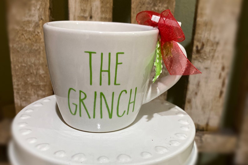 Rae Dunn Inspired Grinch Inspired Mini Muggrinch Etsy