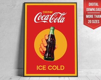 Cocacola Poster Etsy
