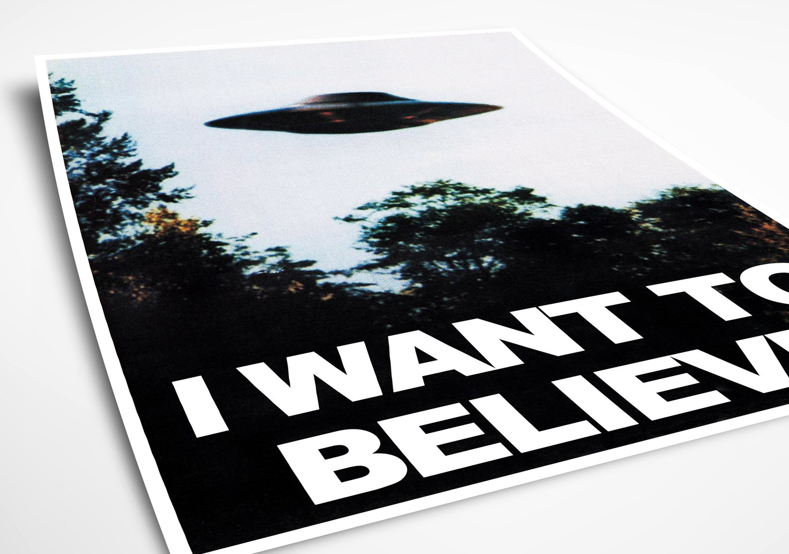 X-files Poster. I Want to Believe Poster. UFO Print. UFO | Etsy